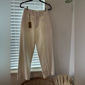Thrills Co Trousers White High-Waisted Pants
